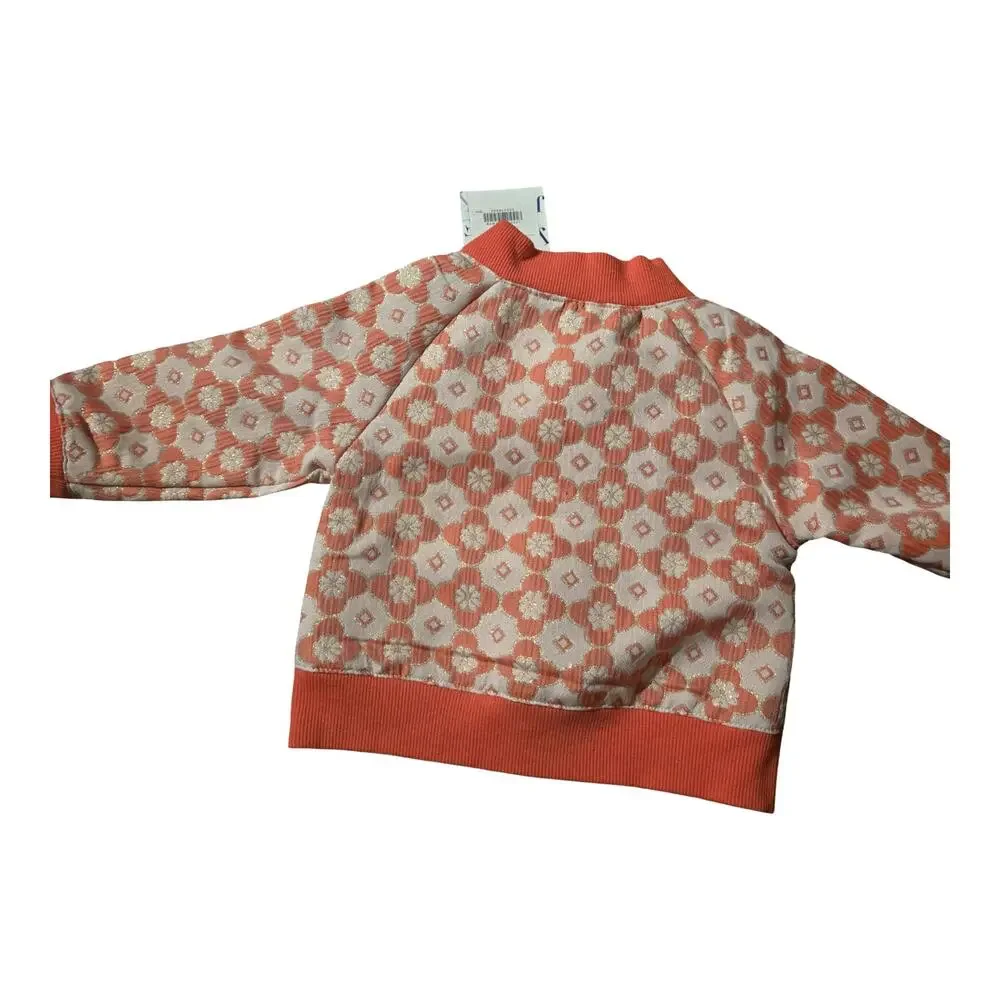 Janie & Jack Floral Bomber Jacket Size: 6-12M New